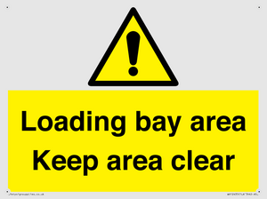 Loading bay area Keep area clear